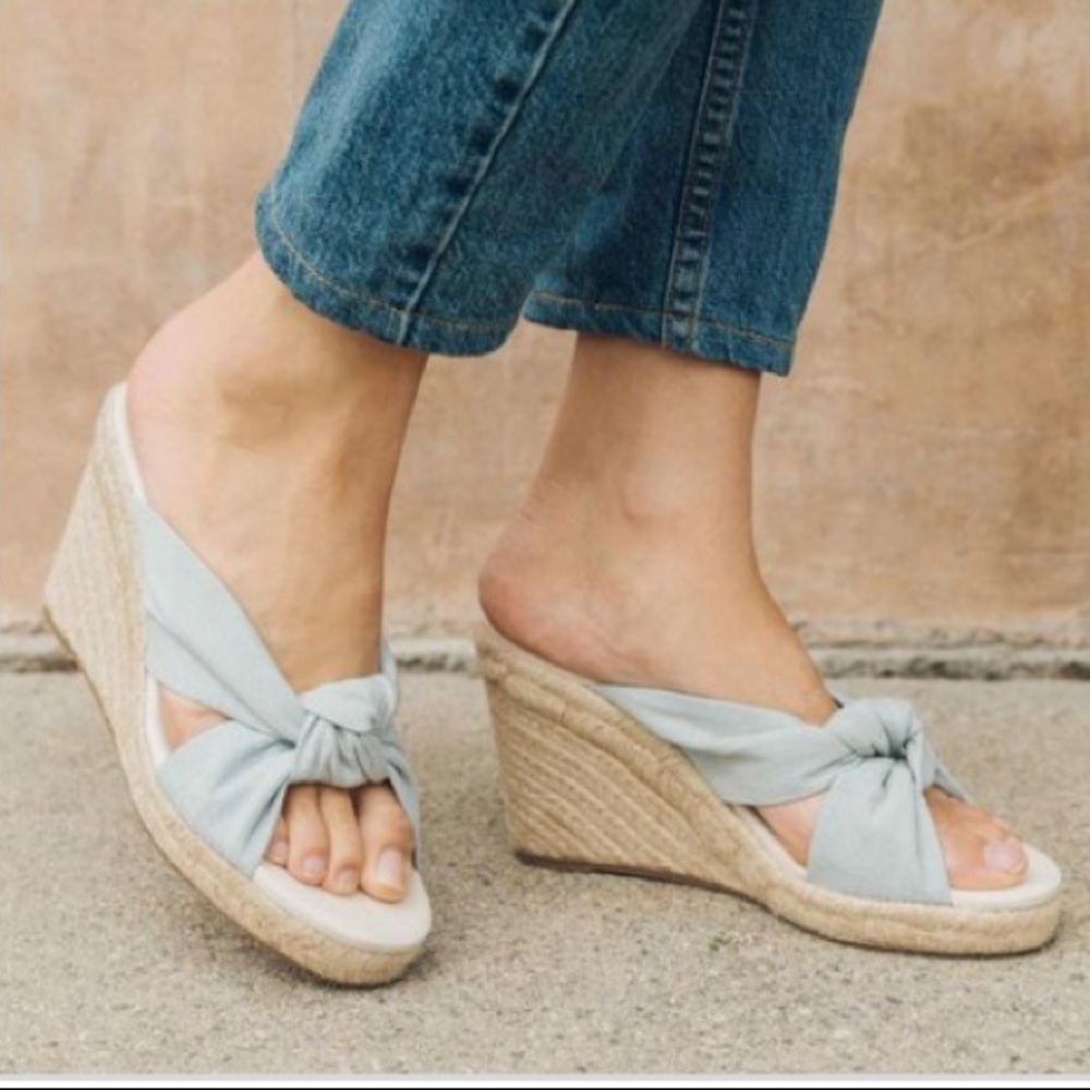 NEW Soludos Knotted Espadrille Wedge